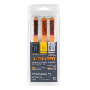 Juego De 3 Mini Cepillos De Alambre 28 Pinceles Ref 10652 Truper