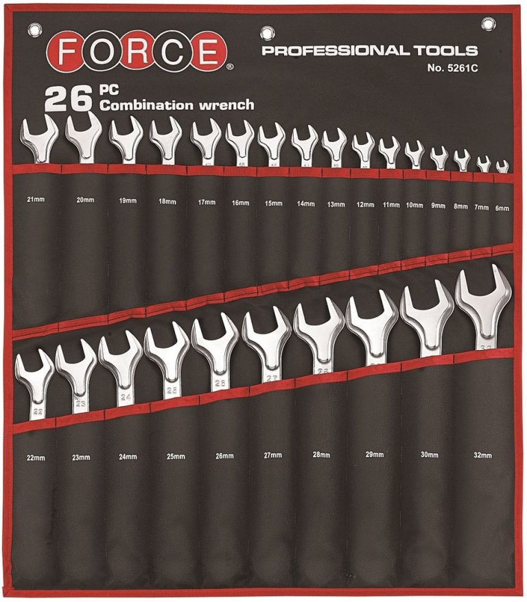 JUEGO DE 26 LLAVES COMBINADAS CON FUNDA FORCE 5261C