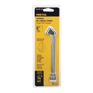 Inflador Para Llantas - Cabeza Doble Metalico Pretul Ref 21694