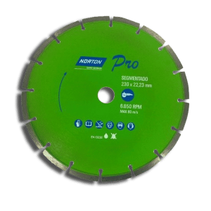 Disco Diamantado De Corte Segmentado 9" Marca Norton